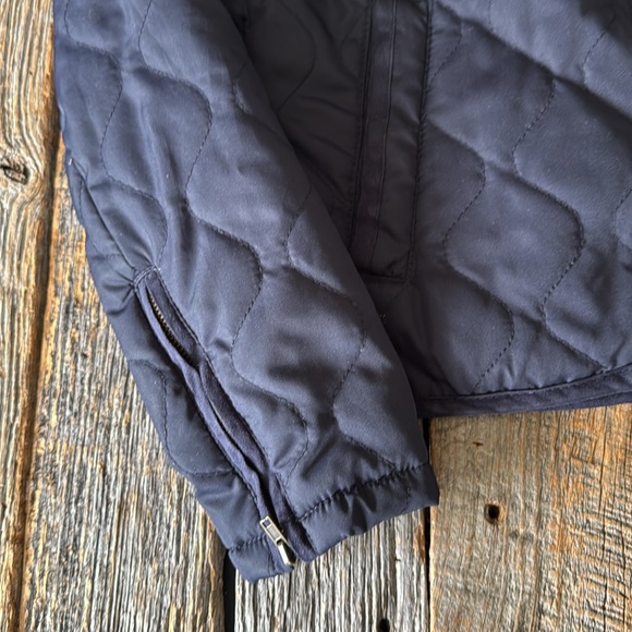 H&M L.O.G.G. Diamond Quilted Navy Jacket Size 8 - Picture 12 of 13